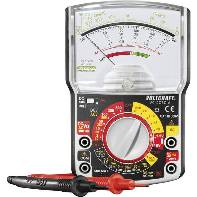 VOLTCRAFT VC-2030A Handmultimeter analog CAT III 500 V
