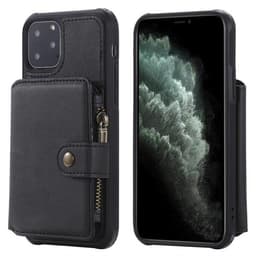Shockproof Lompakkokuori telineellä & kolikkotaskulla iPhone 11 Pro, Musta