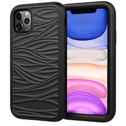 Aaltokuvioitu silikonikuori iPhone 11 Musta
