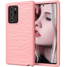 Mobildeksel med bølgemønster til Samsung Galaxy Note20 Ultra Rosa