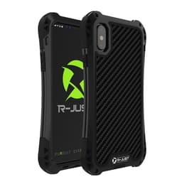 Metallisuoja iskuilta, pölyltä ja vedeltä iPhone XS & X Musta