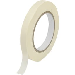 Kreppband TOOLCRAFT vit (L x B) 50 m x 12.5 mm gummi Innehåll: 1 rulle