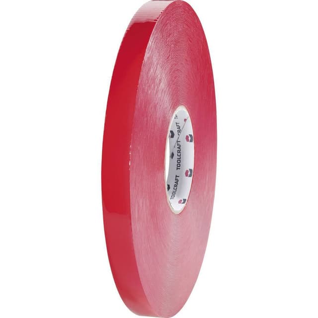 TOOLCRAFT 5310B19L3C 5310B19L3C Dubbelsidiga tejp Transparent (L x B) 3 m x 19 mm 1 st