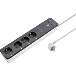 Sygonix SY-4538254 WiFi-stikdåseskinne Sort, Hvid Stik