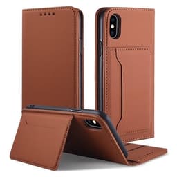 Monitoiminen magneettikotelo iPhone XS & X Ruskea