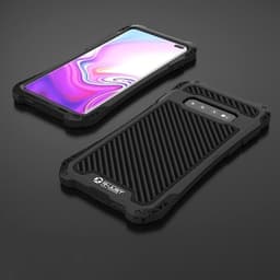Beskyttelse mot slag, støv og vann i metall til Samsung Galaxy S10 Plus Svart