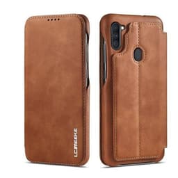 Flip suoja korttitaskulla Samsung Galaxy A11 Ruskea