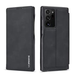Flipbeskyttelse i lær med kortholder til Samsung Galaxy Note20 Ultra Svart