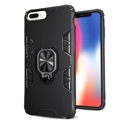 Shockproof TPU kuori rengaspidikkeellä iPhone 7 Plus / 8 Plus, Musta