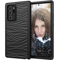 Matkapuhelimen kuori aaltokuviolla Samsung Galaxy Note20 Ultra Musta