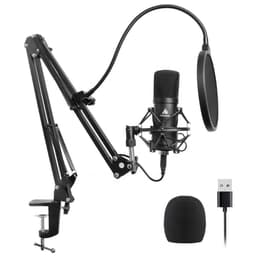 MAONO USB Podcasting Microphone Kit, 16mm mikrofon, arm med fäste, filter, svart