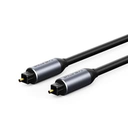 NÖRDIC Toslink fiberkabel SPDIF digital audio overførsel af høj kvalitet aluminium kontakter 3m sort