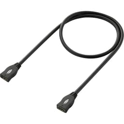 SpeaKa Professional HDMI Förlängningskabel 1.00 m SP-1793612 Audio Return Kanal, guldpläterad kontakt, Ultra HD-HDMI Sv
