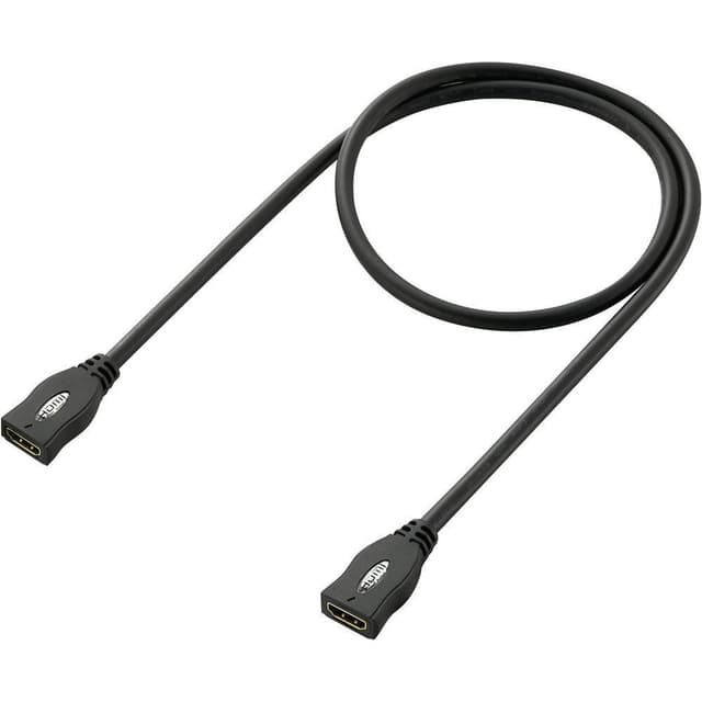 SpeaKa Professional HDMI Förlängningskabel 1.00 m SP-1793612 Audio Return Kanal, guldpläterad kontakt, Ultra HD-HDMI Sv