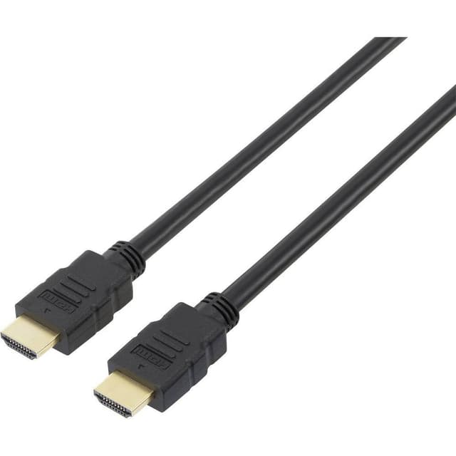SpeaKa Professional HDMI Anslutningskabel 10.00 m SP-7870112 Audio Return Kanal, guldpläterad kontakt Svart [1x HDMI ha