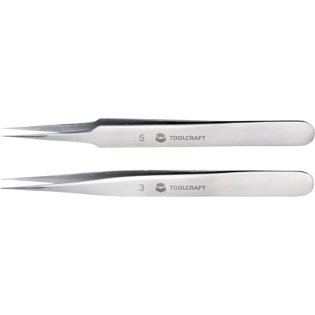 TOOLCRAFT TO-5861034 Pincett-set 2 delar Spets,