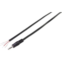 Hörlursuttag 3.5mm Teleplugg 3.5 mm - Öppen ände Stereo