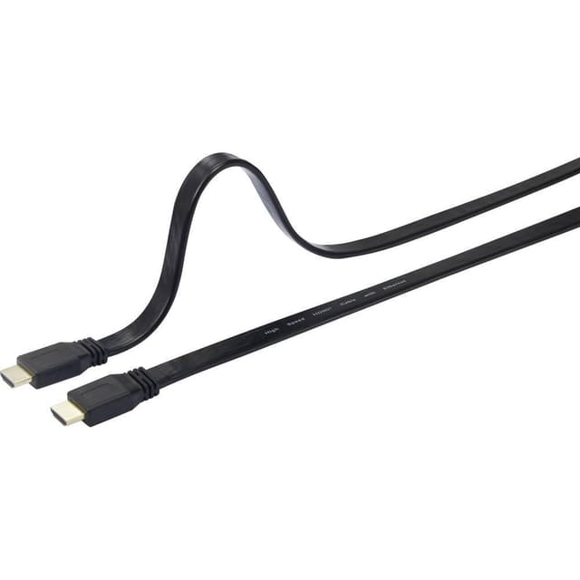 SpeaKa Professional HDMI Anslutningskabel 5.00 m SP-7541956 Audio Return Kanal, guldpläterad kontakt, Högflexibel, Ultr