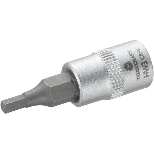 TOOLCRAFT 816068 Unbrako Topnøgle-bit-indsats 3 mm 1/4