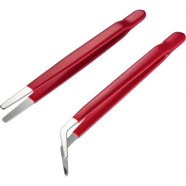 TOOLCRAFT TO-6897171 Pincett-set 2 delar Flat-rund,