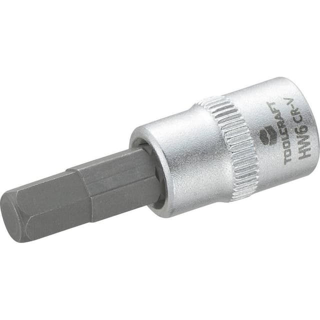 TOOLCRAFT 816071 Unbrako Topnøgle-bit-indsats 6 mm 1/4