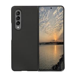 Nahka kuori Samsung Galaxy Z Fold 3  - musta