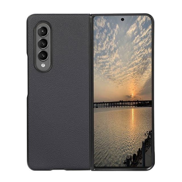Læder cover Samsung Galaxy Z Fold 3  - Grå