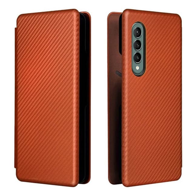 Carbon Flipcase Samsung Galaxy Z Fold 3  - Brun
