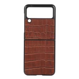 Krokodillelær deksel Samsung Galaxy Z Flip 3  - brun