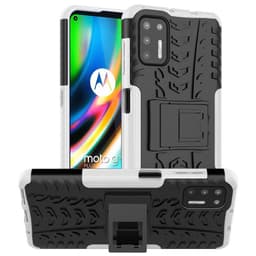 Støtsikker deksel med stativ Motorola Moto G9 Plus  - Hvit
