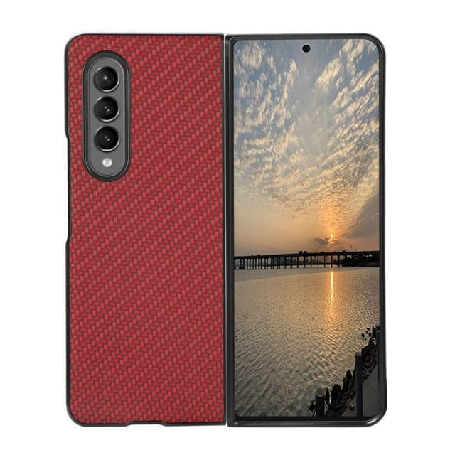 Hiilikuituinen kuori Samsung Galaxy Z Fold 3  - punainen