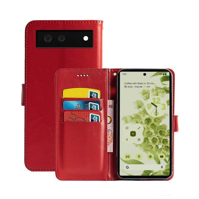 Lommebokdeksel 3-kort Google Pixel 6  - RØD