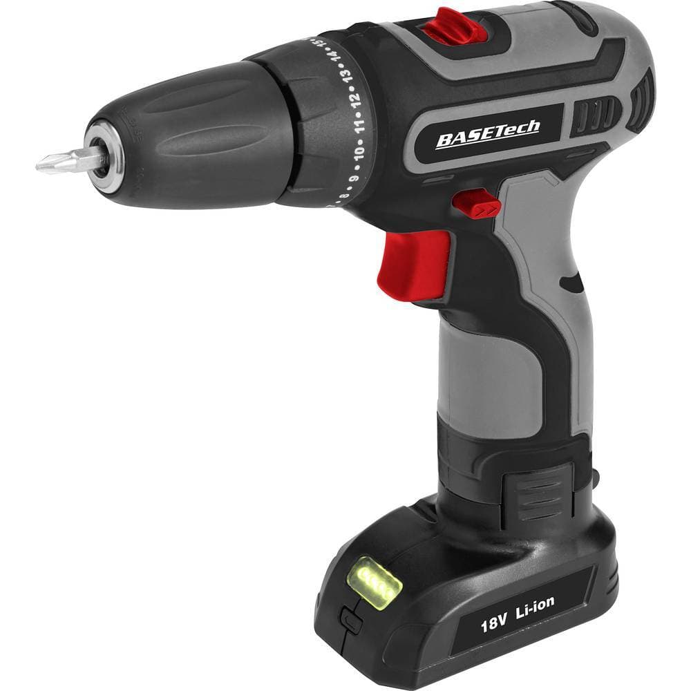 Basetech Basetech D011 Borrskruvdragare batteri 18 V 1.5 Ah - Elgiganten