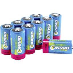 Fotobatteri CR123A Litium Conrad energy CR123 1400 mAh