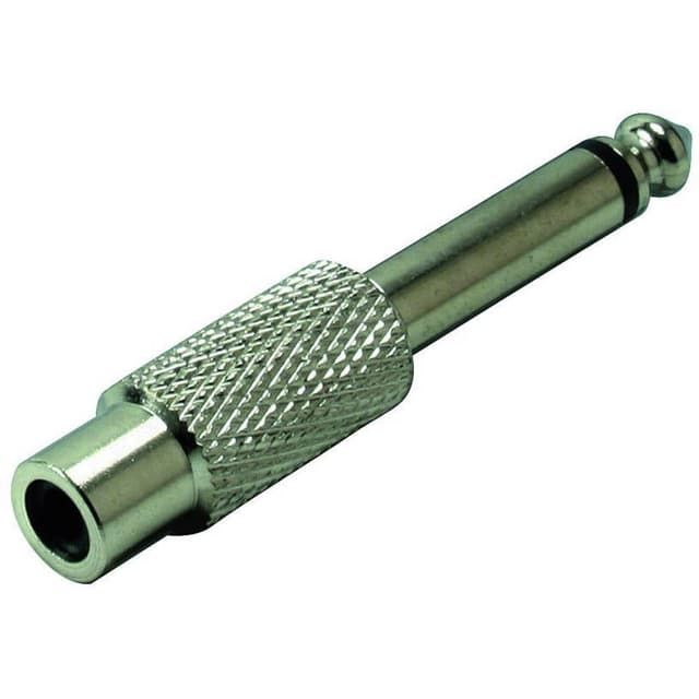 Hörlursuttags-adapter Teleplugg 6.35 mm - RCA-hona Mono