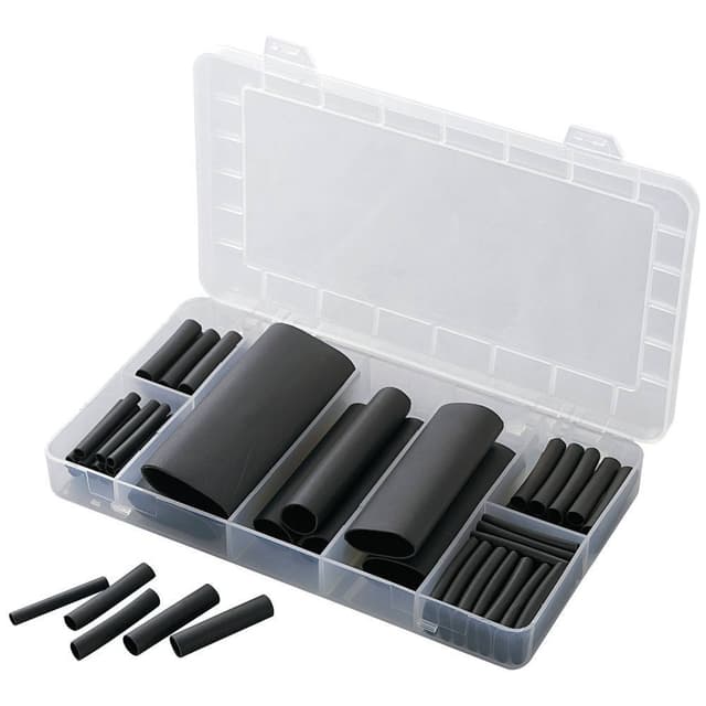 TRU COMPONENTS 1566305 Krympeslangesortiment Sort