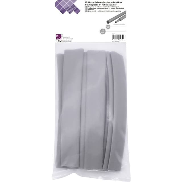 TRU COMPONENTS T1902CA040 Krympslang sortiment Grå 12