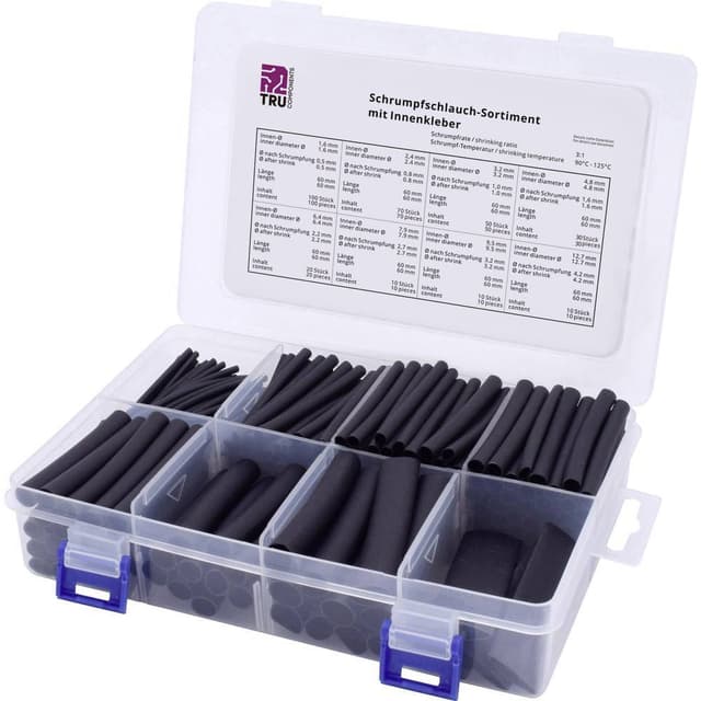 TRU COMPONENTS T1807CA006 Krympslang sortiment Svart