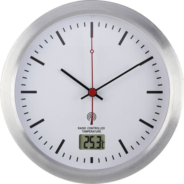 Renkforce E1003R DCF Väggklocka 17 cm x 6 cm Silver