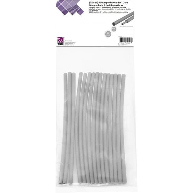 TRU COMPONENTS T1902CA028 Krympslang sortiment Grå 3 mm