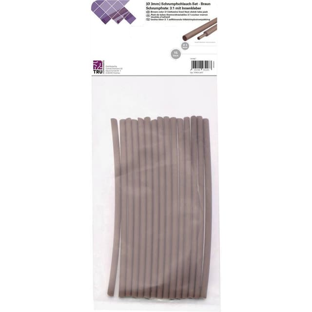 TRU COMPONENTS T1902CA027 Krympslang sortiment Brun 3