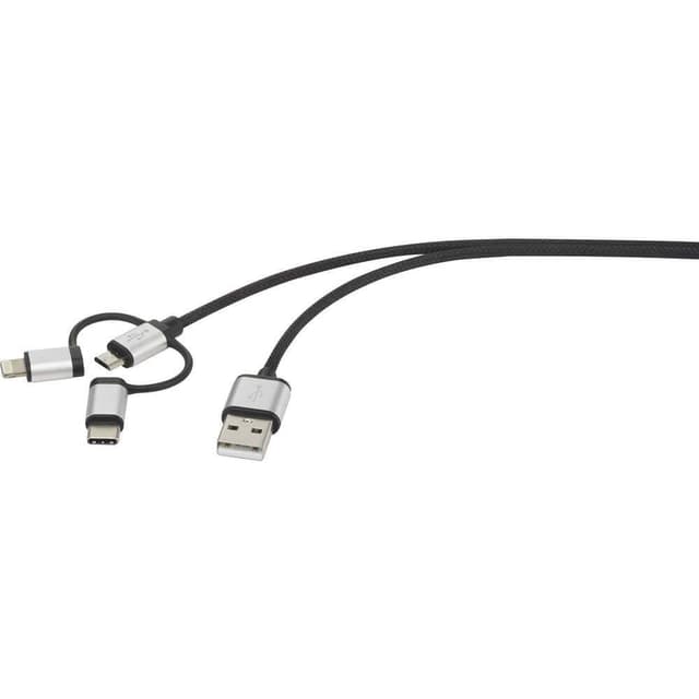 Renkforce USB-kabel USB 2.0 USB-A-hanstik, USB-Cstik,