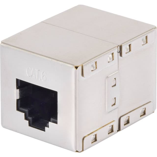 Renkforce RJ45 Netværk Adapter CAT 6 [1x RJ45-tilslutning - 1x RJ45-tilslutning] Metal