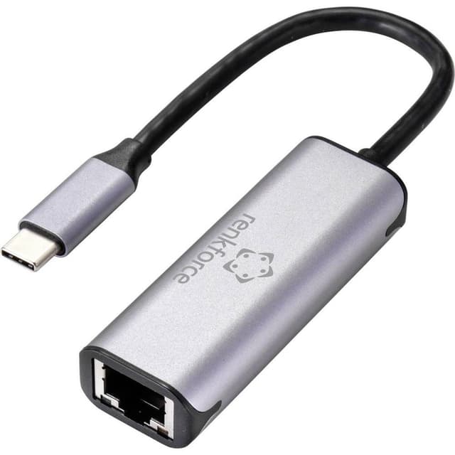 Renkforce USB-C, Nätverk Adapter [1x USB 3.2 Gen 1 kontakt C (USB 3.0) - 1x RJ45 hona] 716173x