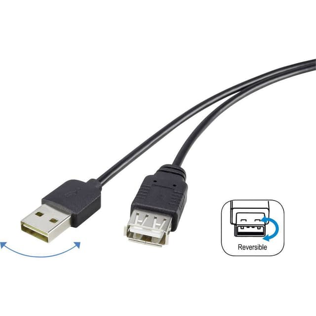 Renkforce USB-kabel USB 2.0 USB-A-hanstik,