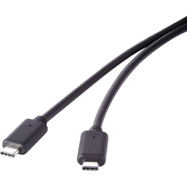 Renkforce USB-kabel USB 3.2 Gen1 (USB 3.0) USB-C® stik, USB-C® stik 1.00 m Sort forgyldte stik RF-4381071
