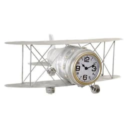 Stalinis laikrodis DKD Home Decor Metalli Lentokone Puu MDF (48 x 33 x 19 cm)