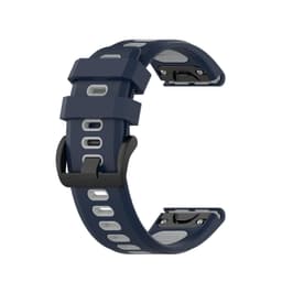 Garmin Fenix3 / 6X / 5X rannekoru silikoniharmaa / sininen