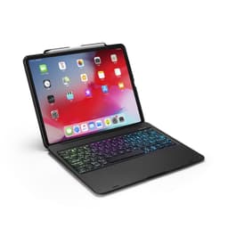 iPad Pro 12,9 ""Bluetooth-tastatur med touchpad og etui / cover Sort