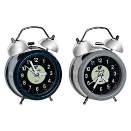 Pöytäkello DKD Home Decor Vekkerklokke Metall Plast (2 pcs) (9 x 5.5 x 12 cm)